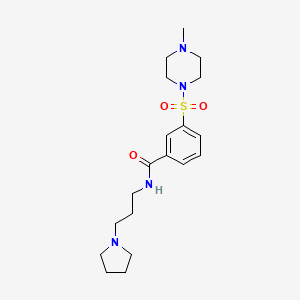 3-[(4-methyl-1-piperazinyl)sulfonyl]-N-[3-(1-pyrrolidinyl)propyl]benzamide