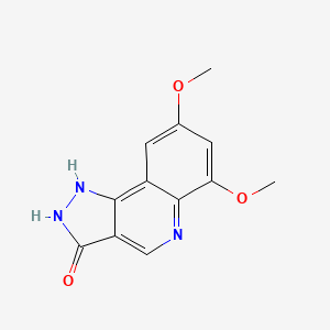 molecular formula C12H11N3O3 B4458212 6,8-dimethoxy-1,2-dihydro-3H-pyrazolo[4,3-c]quinolin-3-one 