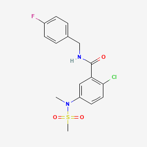 2-chloro-N-(4-fluorobenzyl)-5-[methyl(methylsulfonyl)amino]benzamide