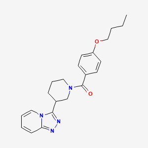 molecular formula C22H26N4O2 B4458242 3-[1-(4-butoxybenzoyl)-3-piperidinyl][1,2,4]triazolo[4,3-a]pyridine 