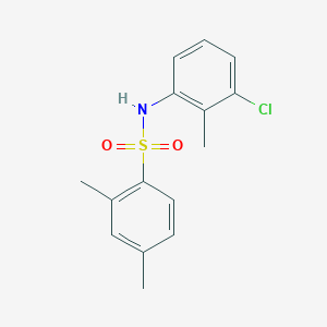 molecular formula C15H16ClNO2S B4458254 N-(3-chloro-2-methylphenyl)-2,4-dimethylbenzenesulfonamide 