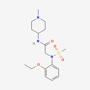 molecular formula C17H27N3O4S B4458257 N~2~-(2-ethoxyphenyl)-N~1~-(1-methyl-4-piperidinyl)-N~2~-(methylsulfonyl)glycinamide 