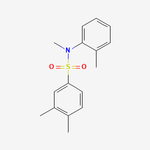 molecular formula C16H19NO2S B4458259 N,3,4-trimethyl-N-(2-methylphenyl)benzenesulfonamide 