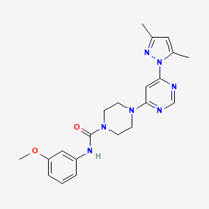 4-[6-(3,5-dimethyl-1H-pyrazol-1-yl)-4-pyrimidinyl]-N-(3-methoxyphenyl)-1-piperazinecarboxamide