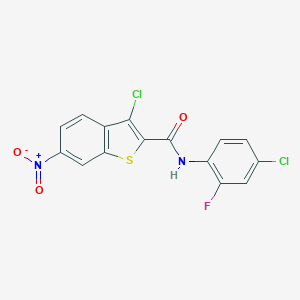 3-chloro-N-(4-chloro-2-fluorophenyl)-6-nitro-1-benzothiophene-2-carboxamide