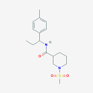 N-[1-(4-methylphenyl)propyl]-1-(methylsulfonyl)-3-piperidinecarboxamide