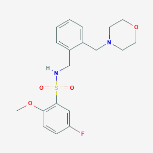 molecular formula C19H23FN2O4S B4458305 5-fluoro-2-methoxy-N-[2-(4-morpholinylmethyl)benzyl]benzenesulfonamide 