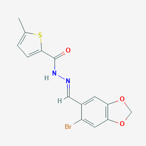 N'-[(E)-(6-bromo-1,3-benzodioxol-5-yl)methylidene]-5-methylthiophene-2-carbohydrazide