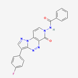 N-[3-(4-fluorophenyl)-6-oxopyrazolo[5,1-c]pyrido[4,3-e][1,2,4]triazin-7(6H)-yl]benzamide