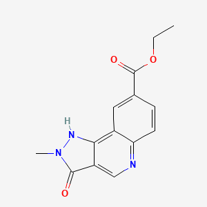 molecular formula C14H13N3O3 B4458379 ethyl 2-methyl-3-oxo-2,3-dihydro-1H-pyrazolo[4,3-c]quinoline-8-carboxylate 