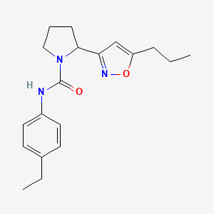 N-(4-ethylphenyl)-2-(5-propyl-3-isoxazolyl)-1-pyrrolidinecarboxamide