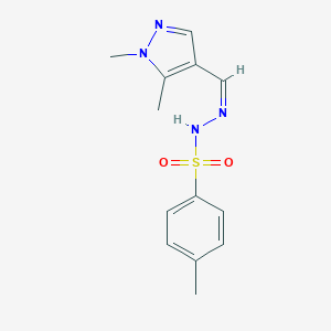 molecular formula C13H16N4O2S B445840 N'-[(Z)-(1,5-dimethyl-1H-pyrazol-4-yl)methylidene]-4-methylbenzenesulfonohydrazide 