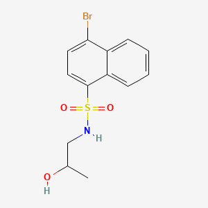 molecular formula C13H14BrNO3S B4458407 4-bromo-N-(2-hydroxypropyl)-1-naphthalenesulfonamide 