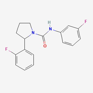 molecular formula C17H16F2N2O B4458417 2-(2-fluorophenyl)-N-(3-fluorophenyl)-1-pyrrolidinecarboxamide 