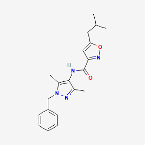 N-(1-benzyl-3,5-dimethyl-1H-pyrazol-4-yl)-5-isobutyl-3-isoxazolecarboxamide