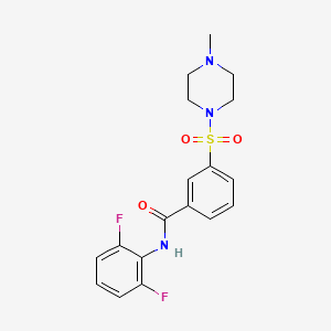 molecular formula C18H19F2N3O3S B4458426 N-(2,6-difluorophenyl)-3-[(4-methyl-1-piperazinyl)sulfonyl]benzamide 