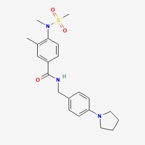 3-methyl-4-[methyl(methylsulfonyl)amino]-N-[4-(1-pyrrolidinyl)benzyl]benzamide