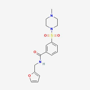 N-(2-furylmethyl)-3-[(4-methyl-1-piperazinyl)sulfonyl]benzamide