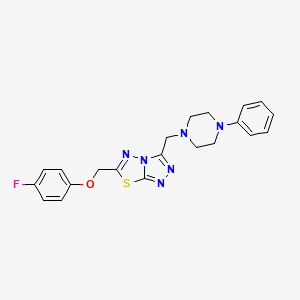 6-[(4-fluorophenoxy)methyl]-3-[(4-phenyl-1-piperazinyl)methyl][1,2,4]triazolo[3,4-b][1,3,4]thiadiazole