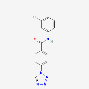 N-(3-chloro-4-methylphenyl)-4-(1H-tetrazol-1-yl)benzamide