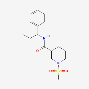 1-(methylsulfonyl)-N-(1-phenylpropyl)-3-piperidinecarboxamide