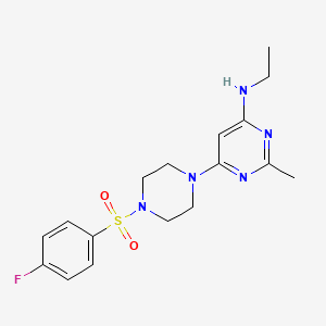 N-ethyl-6-{4-[(4-fluorophenyl)sulfonyl]-1-piperazinyl}-2-methyl-4-pyrimidinamine