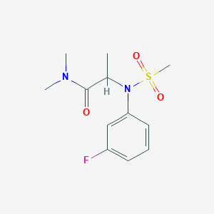 N~2~-(3-fluorophenyl)-N~1~,N~1~-dimethyl-N~2~-(methylsulfonyl)alaninamide