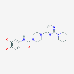 N-(3,4-dimethoxyphenyl)-4-[6-methyl-2-(1-piperidinyl)-4-pyrimidinyl]-1-piperazinecarboxamide