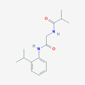 molecular formula C15H22N2O2 B4458569 N-{2-[(2-isopropylphenyl)amino]-2-oxoethyl}-2-methylpropanamide 