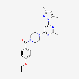 4-(3,5-dimethyl-1H-pyrazol-1-yl)-6-[4-(4-ethoxybenzoyl)-1-piperazinyl]-2-methylpyrimidine