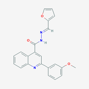 molecular formula C22H17N3O3 B445859 N'-(2-furylmethylene)-2-(3-methoxyphenyl)-4-quinolinecarbohydrazide 