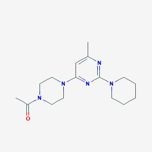 4-(4-acetyl-1-piperazinyl)-6-methyl-2-(1-piperidinyl)pyrimidine