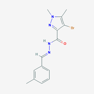 4-bromo-1,5-dimethyl-N'-(3-methylbenzylidene)-1H-pyrazole-3-carbohydrazide