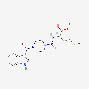 molecular formula C20H26N4O4S B4458600 methyl N-{[4-(1H-indol-3-ylcarbonyl)-1-piperazinyl]carbonyl}methioninate 