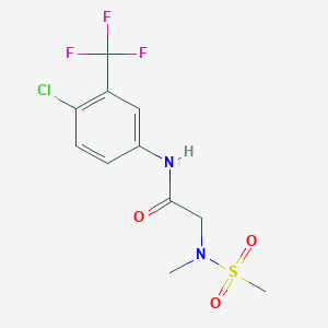 N~1~-[4-chloro-3-(trifluoromethyl)phenyl]-N~2~-methyl-N~2~-(methylsulfonyl)glycinamide