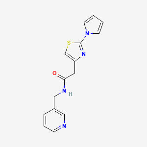 N-(3-pyridinylmethyl)-2-[2-(1H-pyrrol-1-yl)-1,3-thiazol-4-yl]acetamide