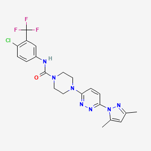 N-[4-chloro-3-(trifluoromethyl)phenyl]-4-[6-(3,5-dimethyl-1H-pyrazol-1-yl)-3-pyridazinyl]-1-piperazinecarboxamide