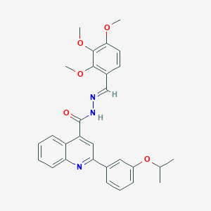molecular formula C29H29N3O5 B445863 2-(3-isopropoxyphenyl)-N'-(2,3,4-trimethoxybenzylidene)-4-quinolinecarbohydrazide 