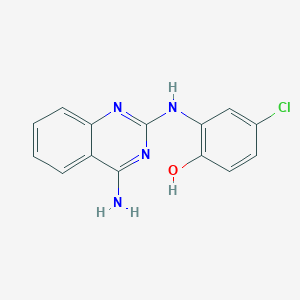 molecular formula C14H11ClN4O B4458641 2-[(4-amino-2-quinazolinyl)amino]-4-chlorophenol 