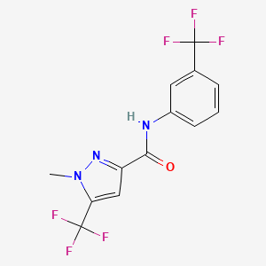 1-methyl-5-(trifluoromethyl)-N-[3-(trifluoromethyl)phenyl]-1H-pyrazole-3-carboxamide