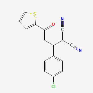 [1-(4-chlorophenyl)-3-oxo-3-(2-thienyl)propyl]malononitrile