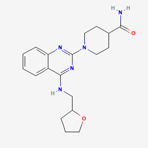 1-{4-[(tetrahydro-2-furanylmethyl)amino]-2-quinazolinyl}-4-piperidinecarboxamide