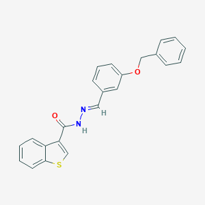 molecular formula C23H18N2O2S B445870 N'-[3-(benzyloxy)benzylidene]-1-benzothiophene-3-carbohydrazide 