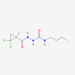 molecular formula C10H17Cl2N3O2 B445872 N-butyl-2-[(2,2-dichloro-1-methylcyclopropyl)carbonyl]hydrazinecarboxamide 