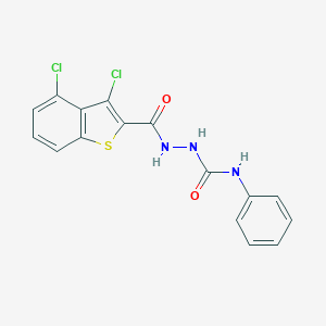 2-[(3,4-dichloro-1-benzothien-2-yl)carbonyl]-N-phenylhydrazinecarboxamide
