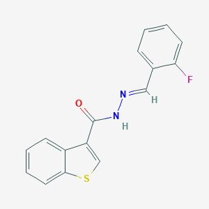 N'-(2-fluorobenzylidene)-1-benzothiophene-3-carbohydrazide
