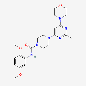 N-(2,5-dimethoxyphenyl)-4-[2-methyl-6-(4-morpholinyl)-4-pyrimidinyl]-1-piperazinecarboxamide