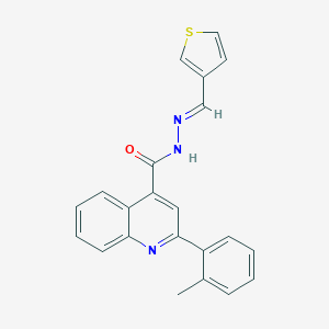 molecular formula C22H17N3OS B445881 2-(2-methylphenyl)-N'-(3-thienylmethylene)-4-quinolinecarbohydrazide 