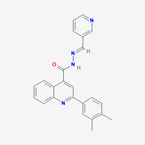 molecular formula C24H20N4O B445882 2-(3,4-dimethylphenyl)-N'-(3-pyridinylmethylene)-4-quinolinecarbohydrazide 
