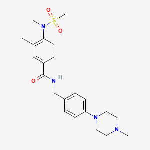 3-methyl-4-[methyl(methylsulfonyl)amino]-N-[4-(4-methyl-1-piperazinyl)benzyl]benzamide